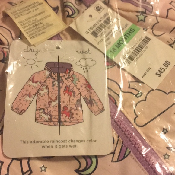 CHANGES COLOR WHEN WET RAINCOAT - Picture 1 of 4